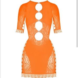 BRAND NEW NEVER WORN- AUTHENTIC POSTER GIRL- TANGERINE MIRANDA DRESS.